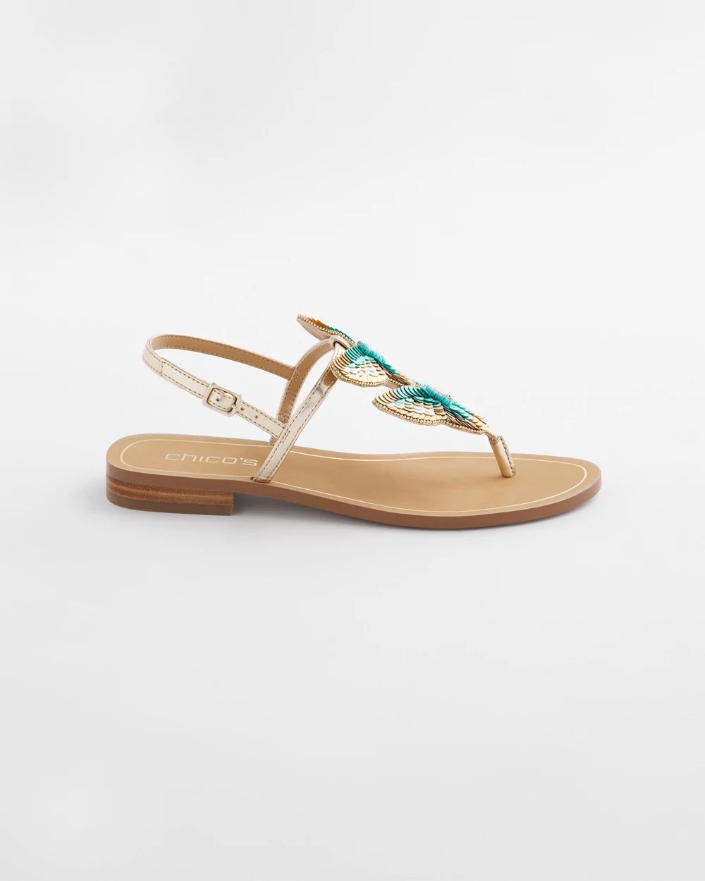 コリンシアン　チェルシー　Fan Favorites CHANEL Goatskin Fantasy CC Pearl Thong Sandals 37 Multicolor